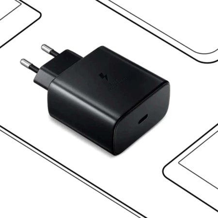 Samsung 2-pin 45W wall charger model EP-T4511 with USB-C cable