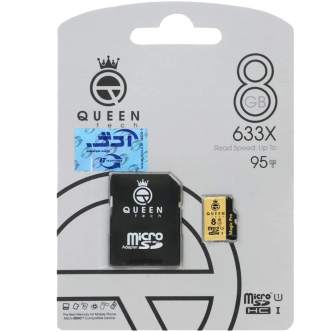 کارت حافظه microSDHC کویین تک مدل U1 Class 10 633X ظرفیت 8 گیگابایت