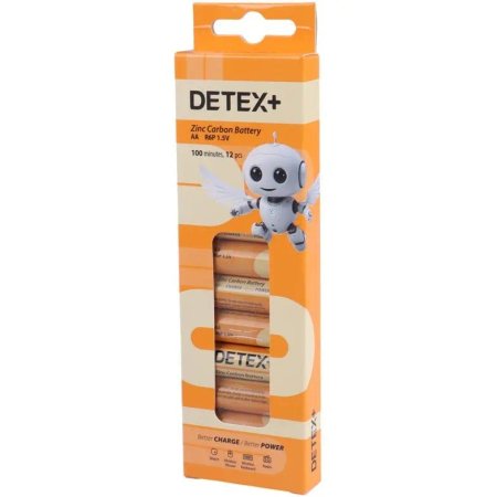 DETEX AA BATTERY R6P ZINC pcs 12