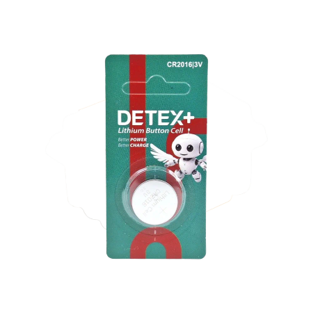 Detex Plus CR2016 3V coin battery Pack of 1