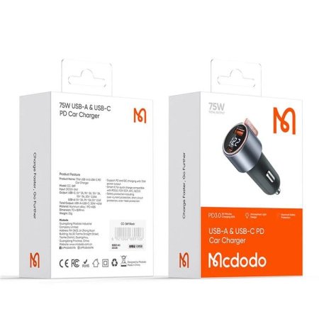 Mcdodo 30W Cigarette Lighter Charger Model CC-3690