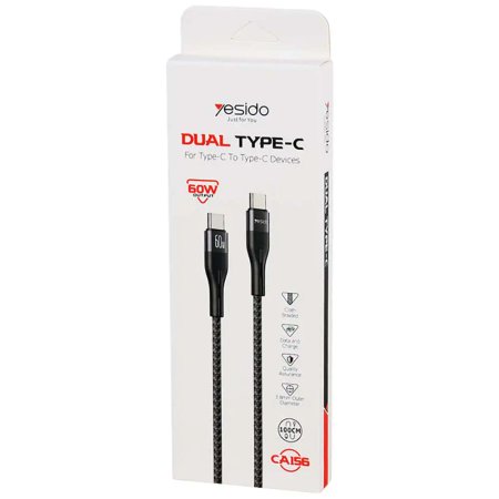 Yesido CA156 Type-C To Type-C PD 60W 1m Fast Charging Cable