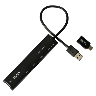 هاب 4 پورت USB3.0 تسکو THU-1165 با تبدیل تایپ سی هاب 4 پورت USB3.0 تسکو THU-1165 با تبدیل تایپ سی
