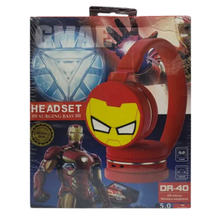 SURGING BASS Iron Man Bluetooth Headset Model DR-40