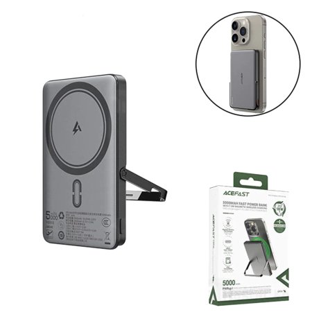 ACEFAST M16 Ultra thin Wireless Power Bank 5000 mAh, 18W with Stand