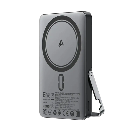 ACEFAST M16 Ultra thin Wireless Power Bank 5000 mAh, 18W with Stand