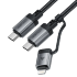 ACEFAST C20-01 Type-C to Type-C and Lightning Cable Length 1.2m Power 60w