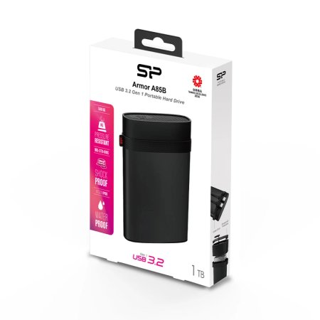 Silicon Power Armor A85B external hard drive 1TB capacity