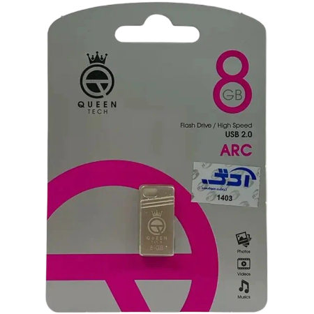 QUEEN TECH brand flash memory, model ARC USB2.0, capacity 8 GB