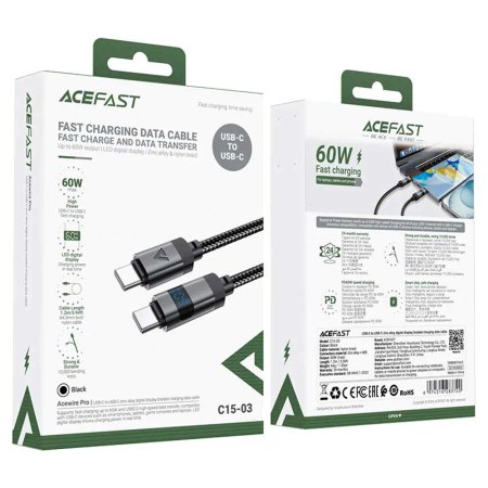 Type-C to Type-C cable ACEFAST C15-03 1.2m 60w