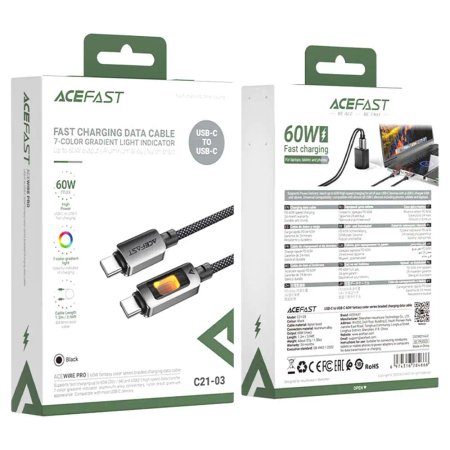 Type-C to Type-C cable ACEFAST C21-03 1.2m 60w