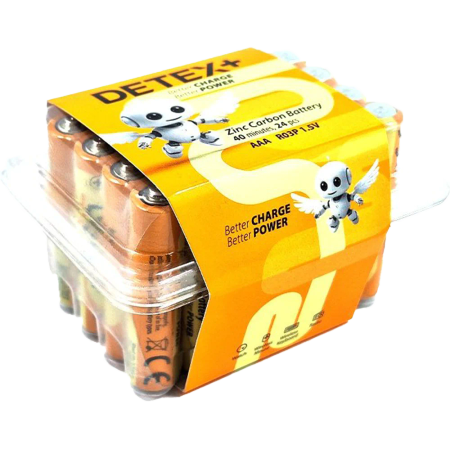 Detex Plus Battery R03P ZINC AAA Pack of 24PCS