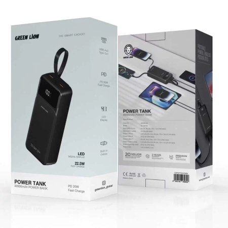 Green Lion Power Tank Power Bank 30000mAh PD 22.5W