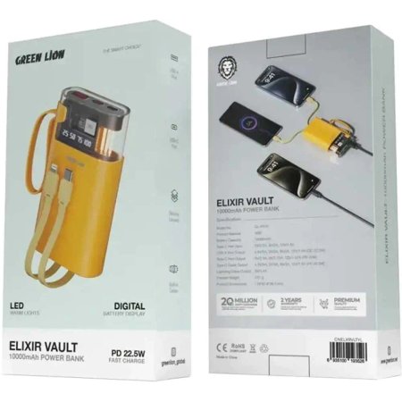 Green Lion Elixir Vault Power Bank 10000mAh PD 22.5W