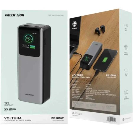 Green lion Voltura Power Bank 20000mAh PD 100W