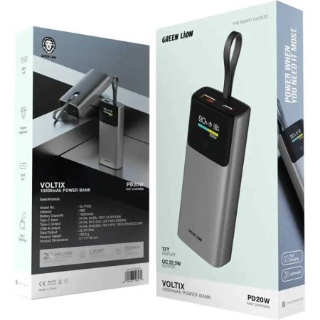 Green Lion Voltix Power Bank 10000 mAh PD20W