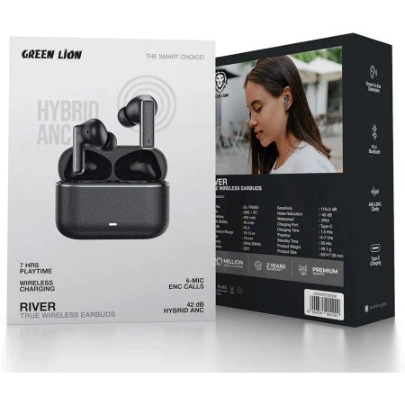 Green Lion River True Wireless Earbuds
