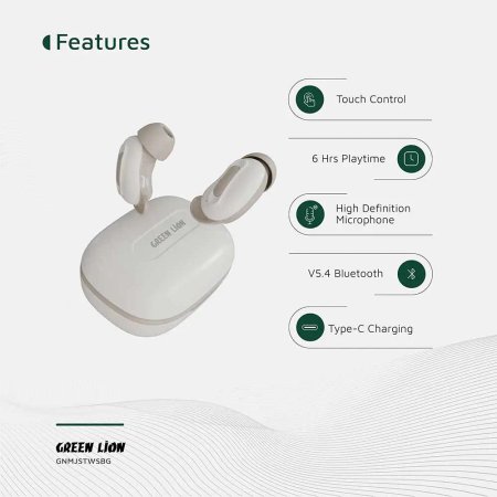 Green Lion Majestic True Wireless Earbuds TWS