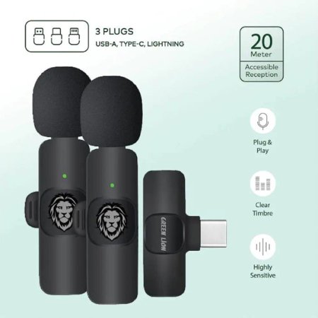 Green Lion 3 in 1 Wireless Microphone