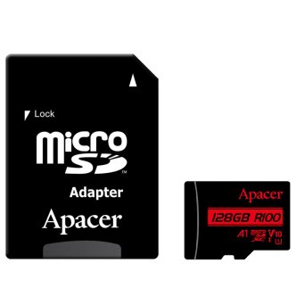 کارت حافظه میکرو 128 گیگ اپیسر Apacer Rioo A1 V10 U1 C10 100MB/s + خشاب