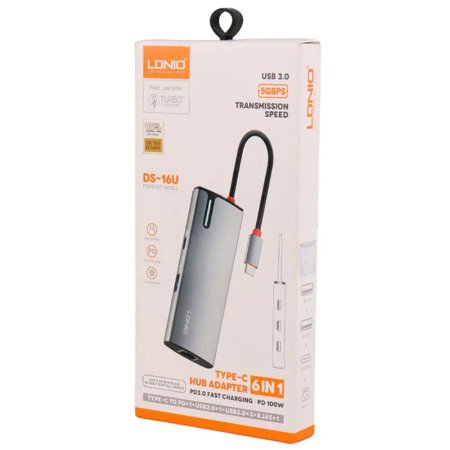 Ldnio DS-16U Type-C 6Port Hub