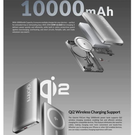 Glorimi Fit Core Mag 15W Power Bank 10000mAh