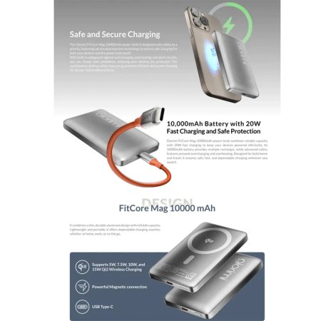 Glorimi Fit Core Mag 15W Power Bank 10000mAh