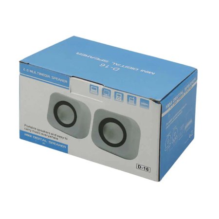 D-16 Multimedia USB 2.0 2-Channel Desktop Wired Speaker