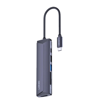 هاب و مبدل 6 پورت تایپ سی Type-C الدینیو DS-56H هاب و مبدل 6 پورت تایپ سی Type-C الدینیو DS-56H
