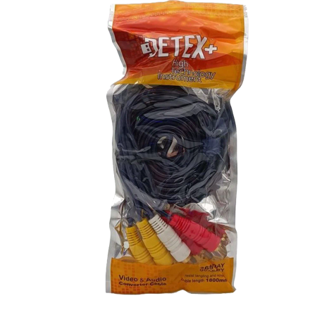 Detex+ AV RCA 1.8m 3 to 3 Cable