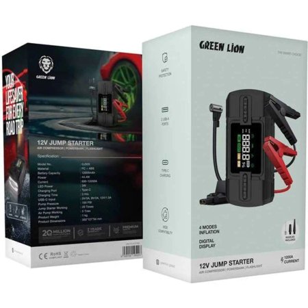 Green Lion 12V Jump Starter 12000 mAh GN12VJUST