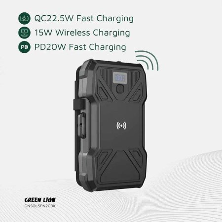  Green Lion Solar 5-Panel 20000mAh Power Bank PD20W GL-PX27