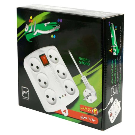 Tirajeh S5000 6 port Power Strip Voltage Protector