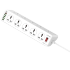 Ldnio SC10610 10 Way 2M Electricity Adapter With 5 USB 1 Type-C Port