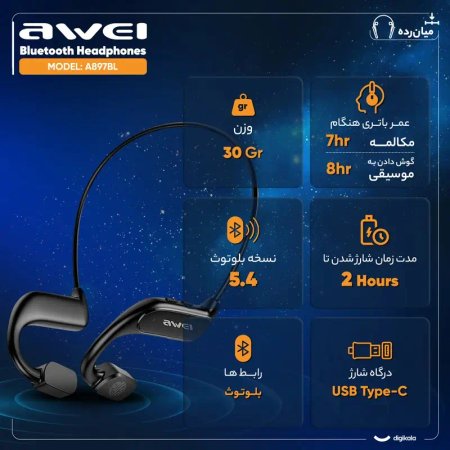 Awei A897BL bluetooth headset