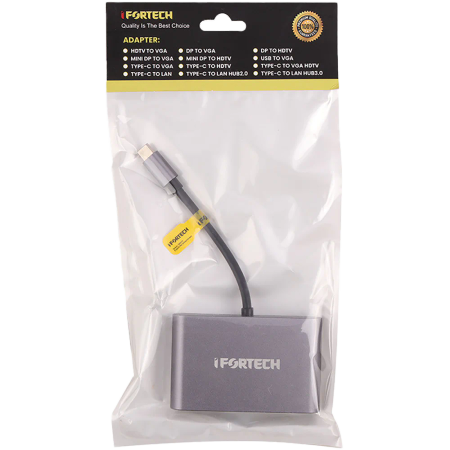 Ifortech Type-C To VGA/USB3.0/Type-C HUB