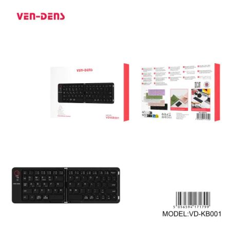 VENDENS folding wireless keyboard model VD-KB001