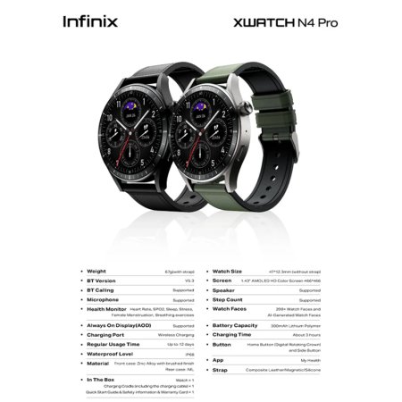 Infinix Smartwatch Model XWatch N4 Pro XW4E