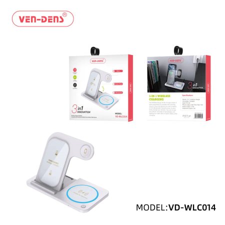 Ven-Dens VD-WLC014 3-in-1 foldable wireless charger