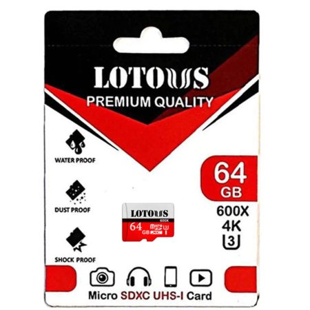 کارت حافظه SDXC لوتوس مدل Elite PRO کلاس 10 استاندارد UHS-I سرعت 120MBs ظرفیت 64 گیگابایت