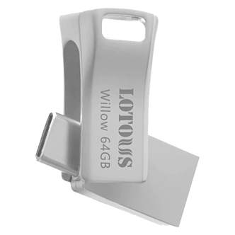 فلش مموری لوتوس مدل Willow ظرفیت 64 گیگابایت با رابط USB-C و USB3.2 فلش مموری لوتوس مدل Willow ظرفیت 64 گیگابایت با رابط USB-C و USB3.2