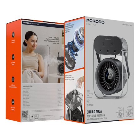 پنکه مه پاش رومیزی پرودو مدل Chillo Aqua