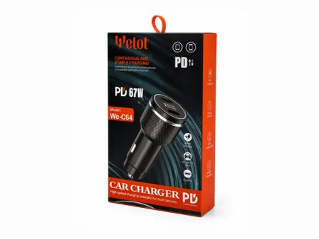 شارژر فندکی ولوت مدل WE-C64 PD توان 67 وات