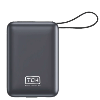 پاوربانک 22.5 وات تی سی اچ مدل Compact 2020 ظرفیت 20000 میلی‌آمپرساعت به همراه 2 عدد کابل USB-C و لایتنینگ