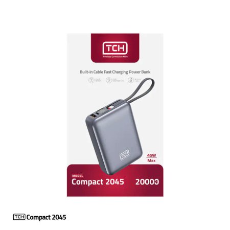 پاوربانک 45 وات تی سی اچ مدل Compact 2045 ظرفیت 20000 میلیآمپرساعت