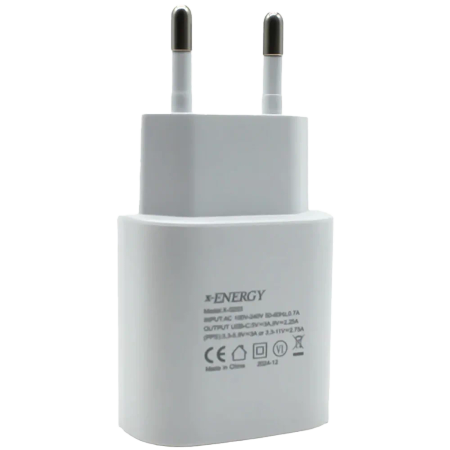 شارژر دیواری 25 وات ایکس انرژی X-525S QC3.0 PD 3A
