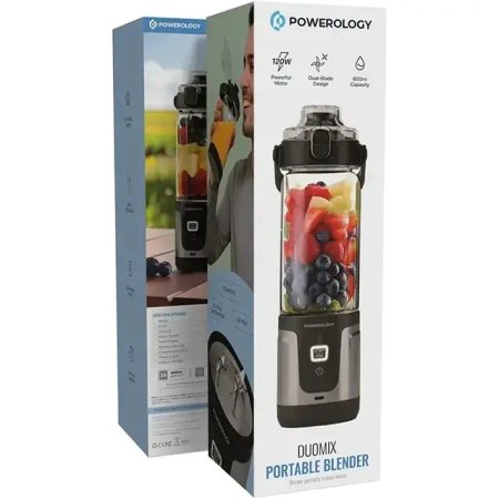 مخلوط کن قابل حمل پاورولوژی مدل Duomix Portable Blender مدل PWPB27BK ظرفیت ۶۰۰ میلی لیتر