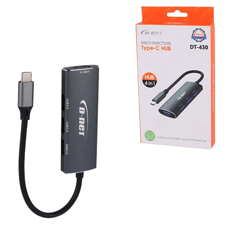 هاب 4 پورت Type-C دی نت DT-430