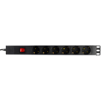 چند راهی 6 خانه ارت دار پارت الکتریک PE2253 Rack Mount با کابل 1/8 متری