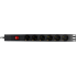 چند راهی 6 خانه ارت دار پارت الکتریک PE2253 Rack Mount با کابل 1/8 متری